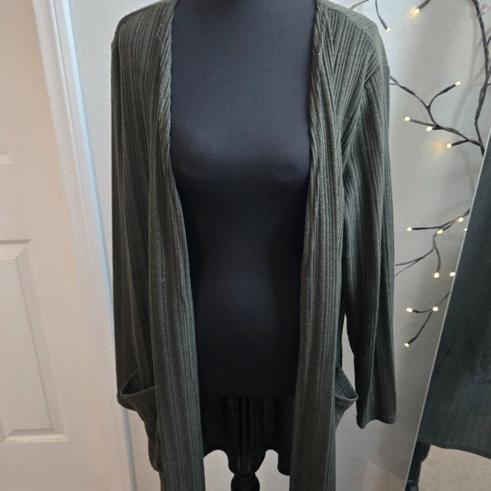 Arianna - Open Green Cardigan - M/L